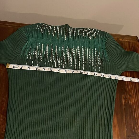 Boston Proper Embellished Illusion Mock Neck Sweater Size XXS - Picture 9 of 14